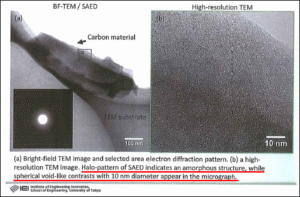 Microscopic image of organic carbon